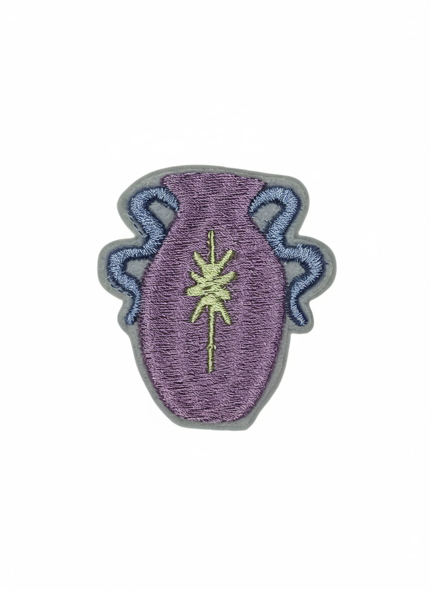 Embroidered Vase Iron-on Patch