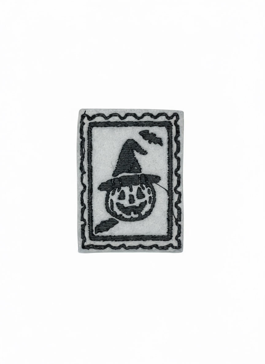 Embroidered Pumpkin Iron-on Patch