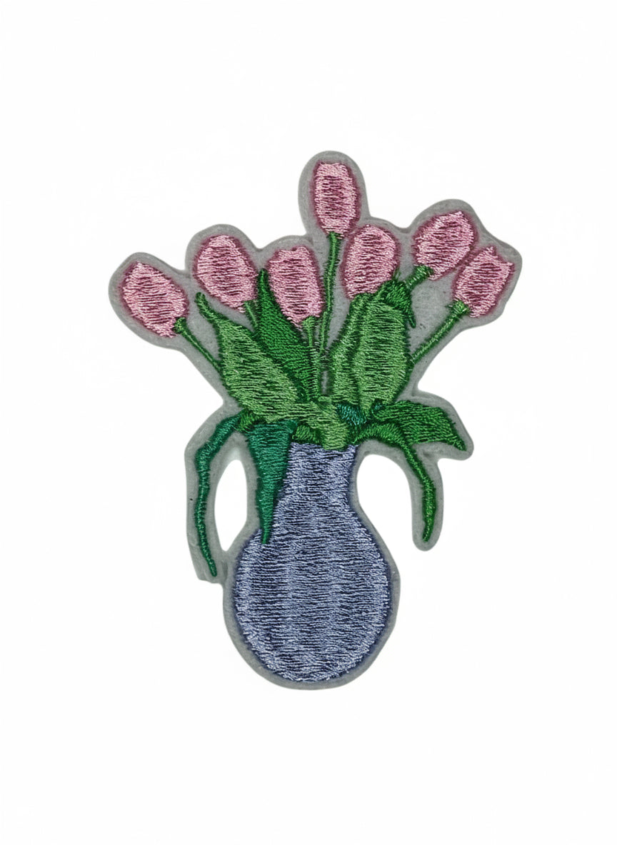 Embroidered Flowers Iron-on Patch