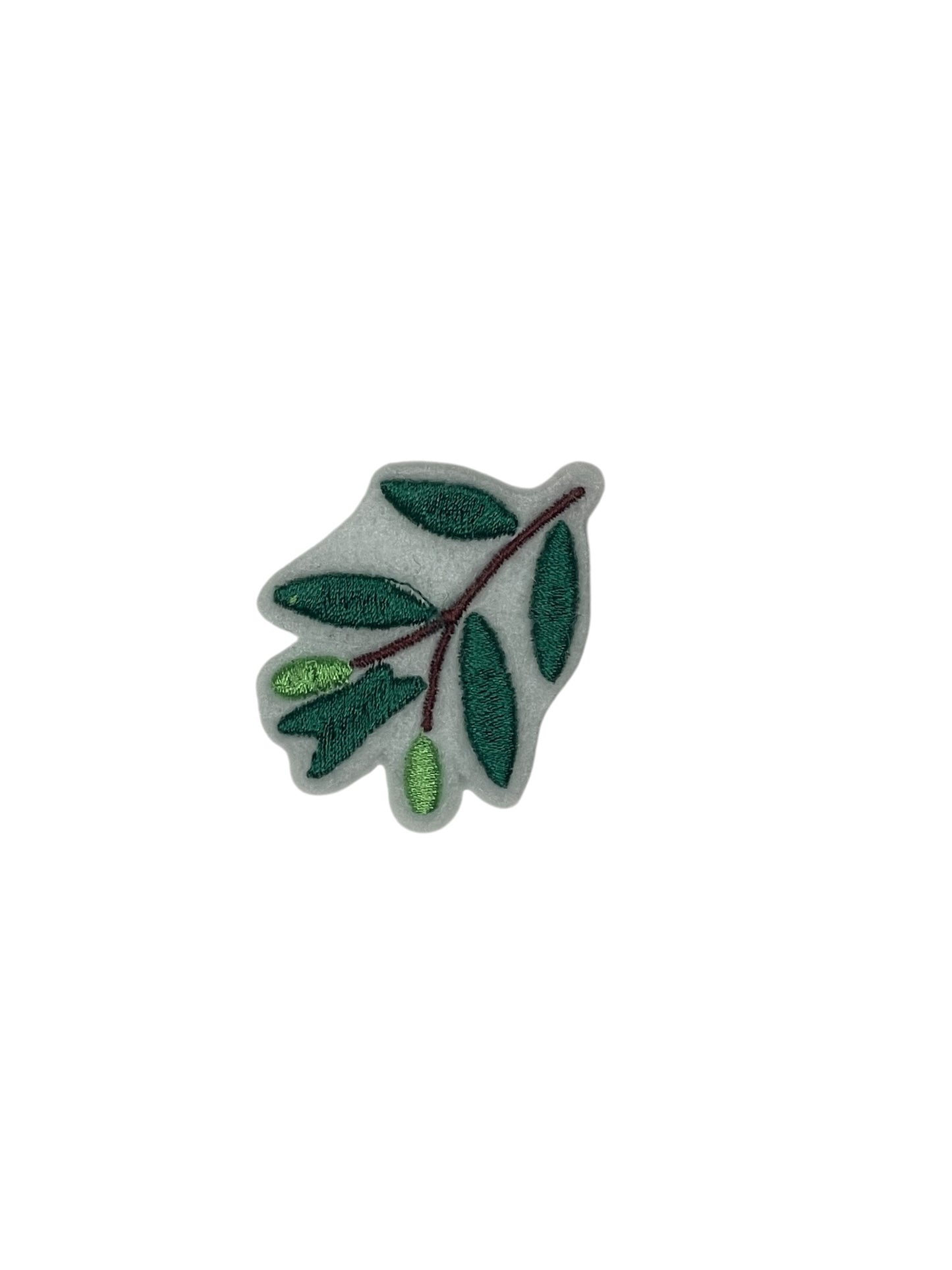 Olive Branch Embroidered Iron-on Patch