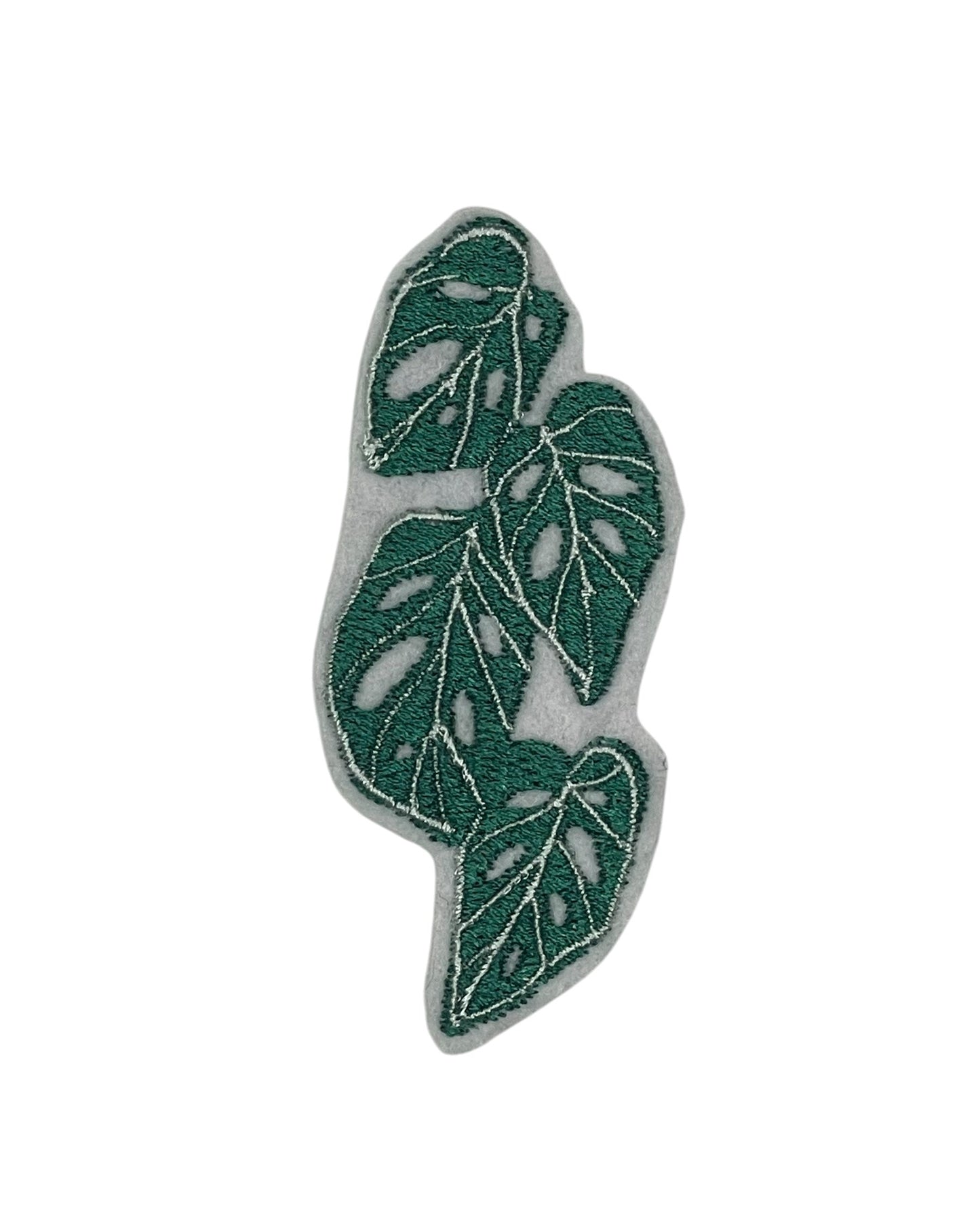 Embroidered Leaf Iron-on Patch