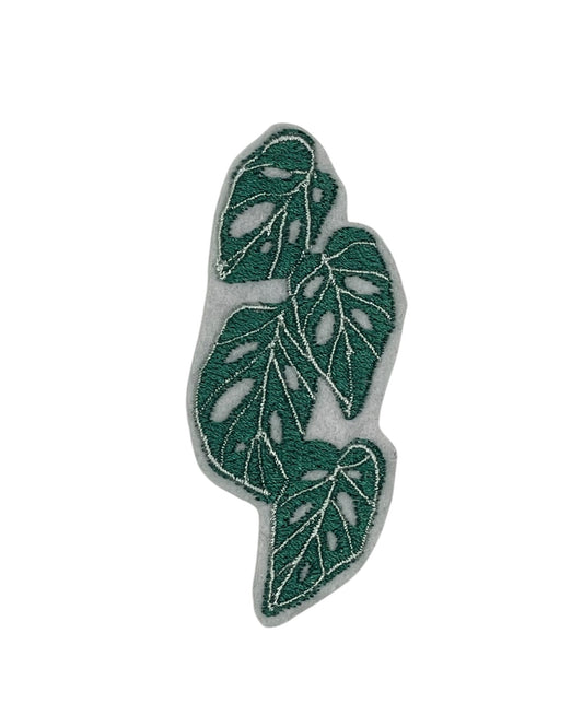 Embroidered Leaf Iron-on Patch