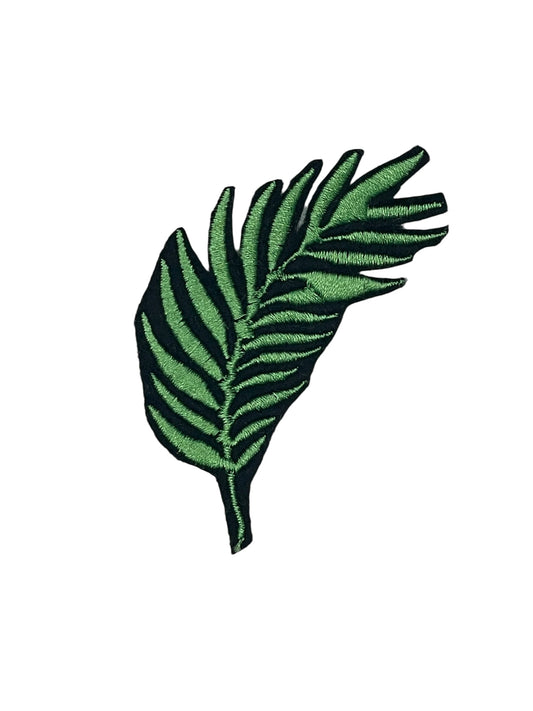Embroidered Palm Leaf Iron-on Patch