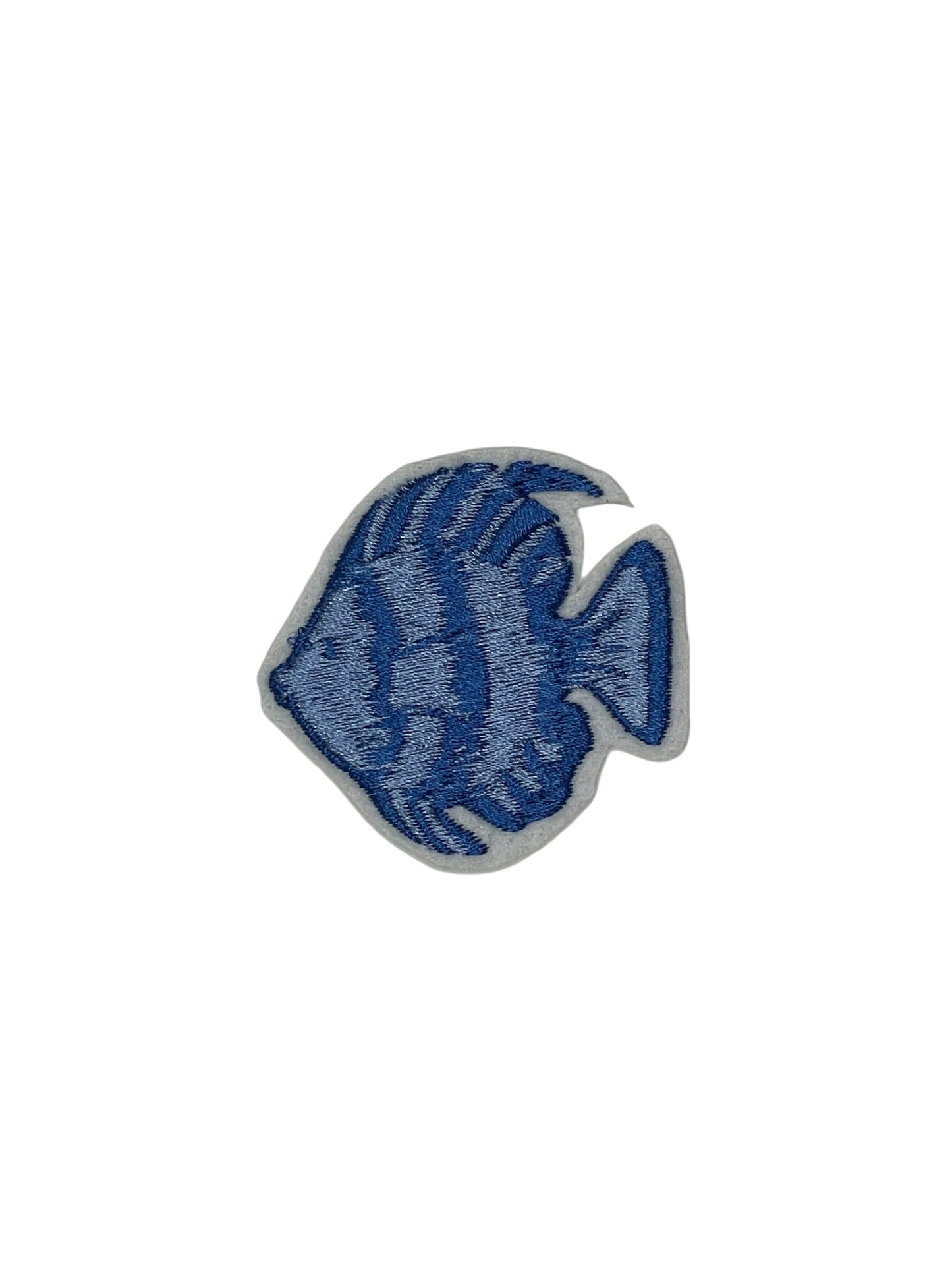 Blue Fish Embroidered Iron-on Patch