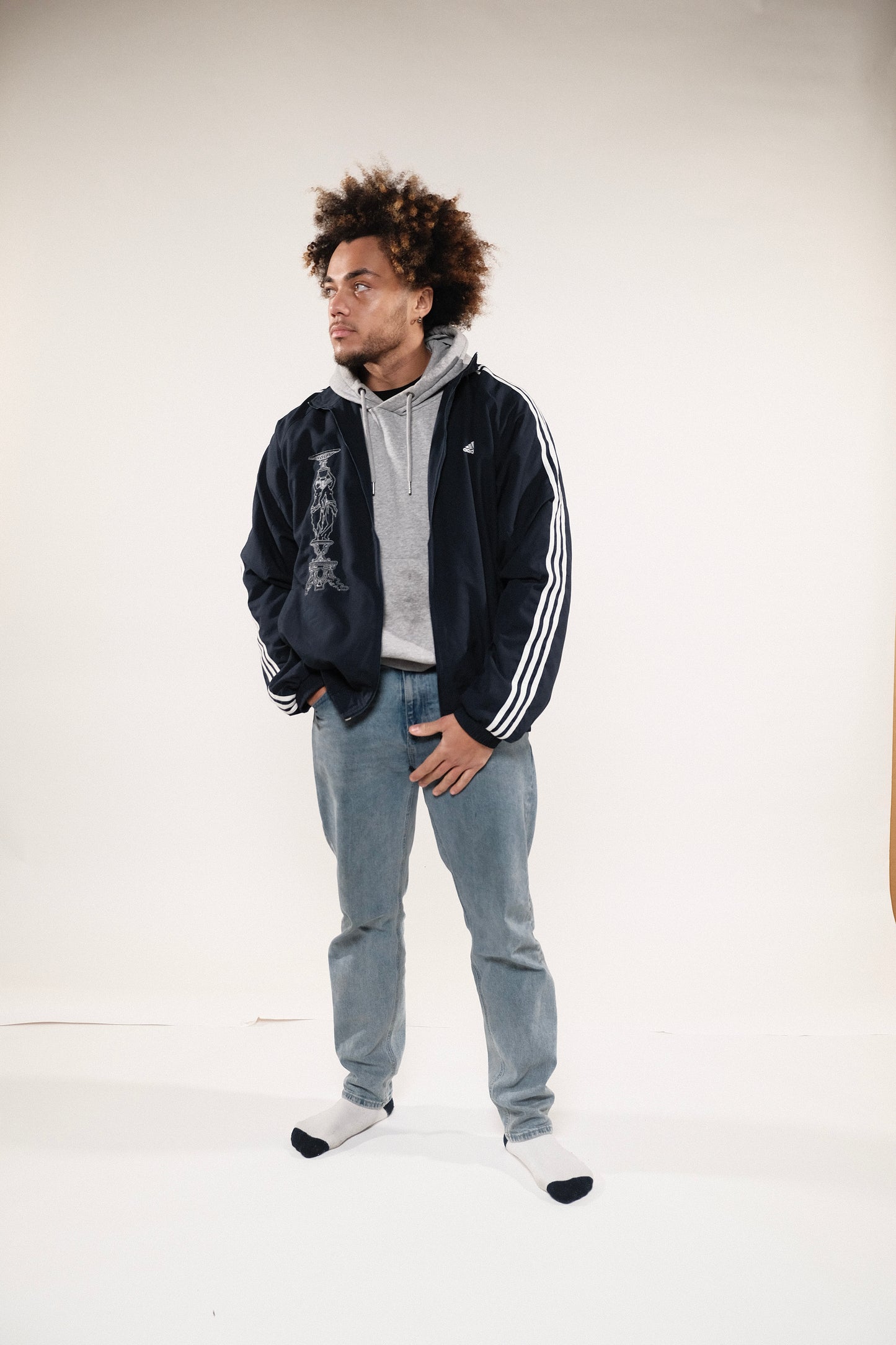 Adidas Reworked Tracksuit Top Jacket XL Navy