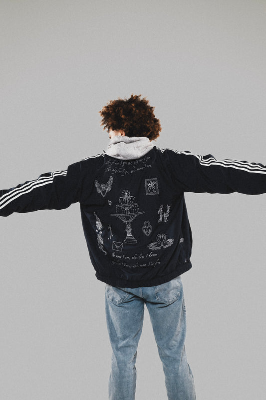 Adidas Reworked Tracksuit Top Jacket XL Navy