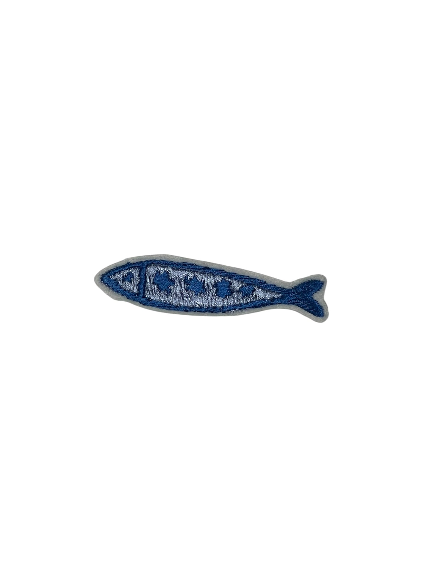 Blue Fish Small Embroidered Iron-on Patch