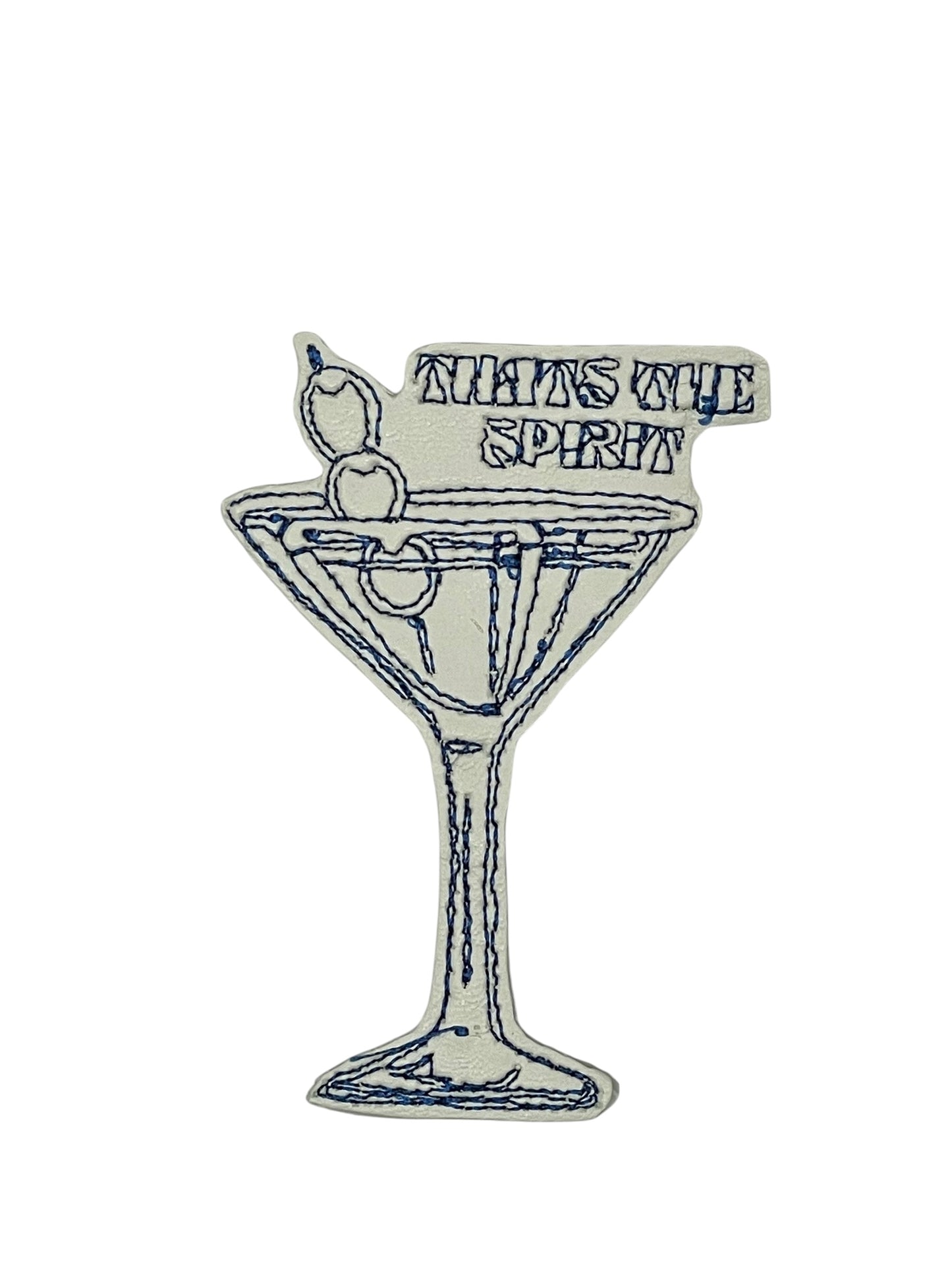 Cocktail Embroidered Iron-on Patch