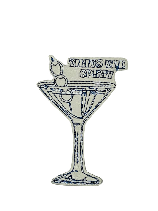 Cocktail Embroidered Iron-on Patch