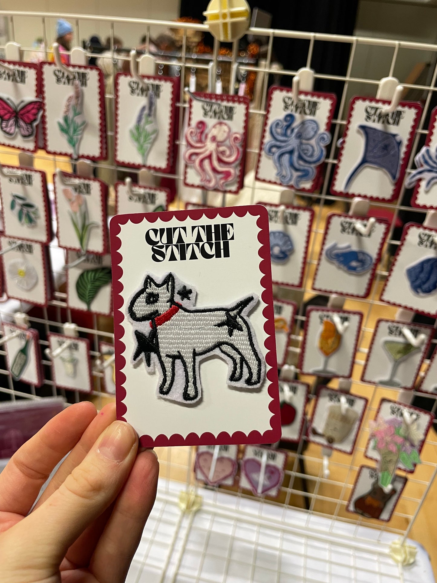 Embroidered English Bull Terrior Patch (Iron-On)