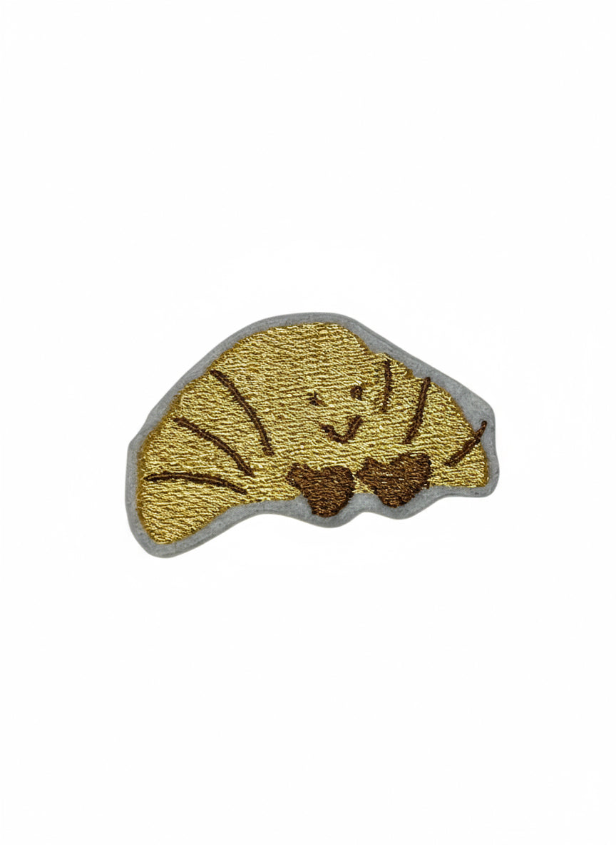 Cute Croissant Embroidered Iron-on Patch