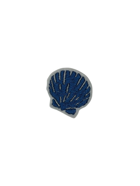 Blue Shell Embroidered Iron-on Patch