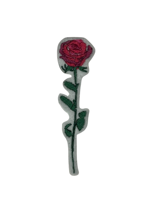 Rose Embroidered Iron-on Patch