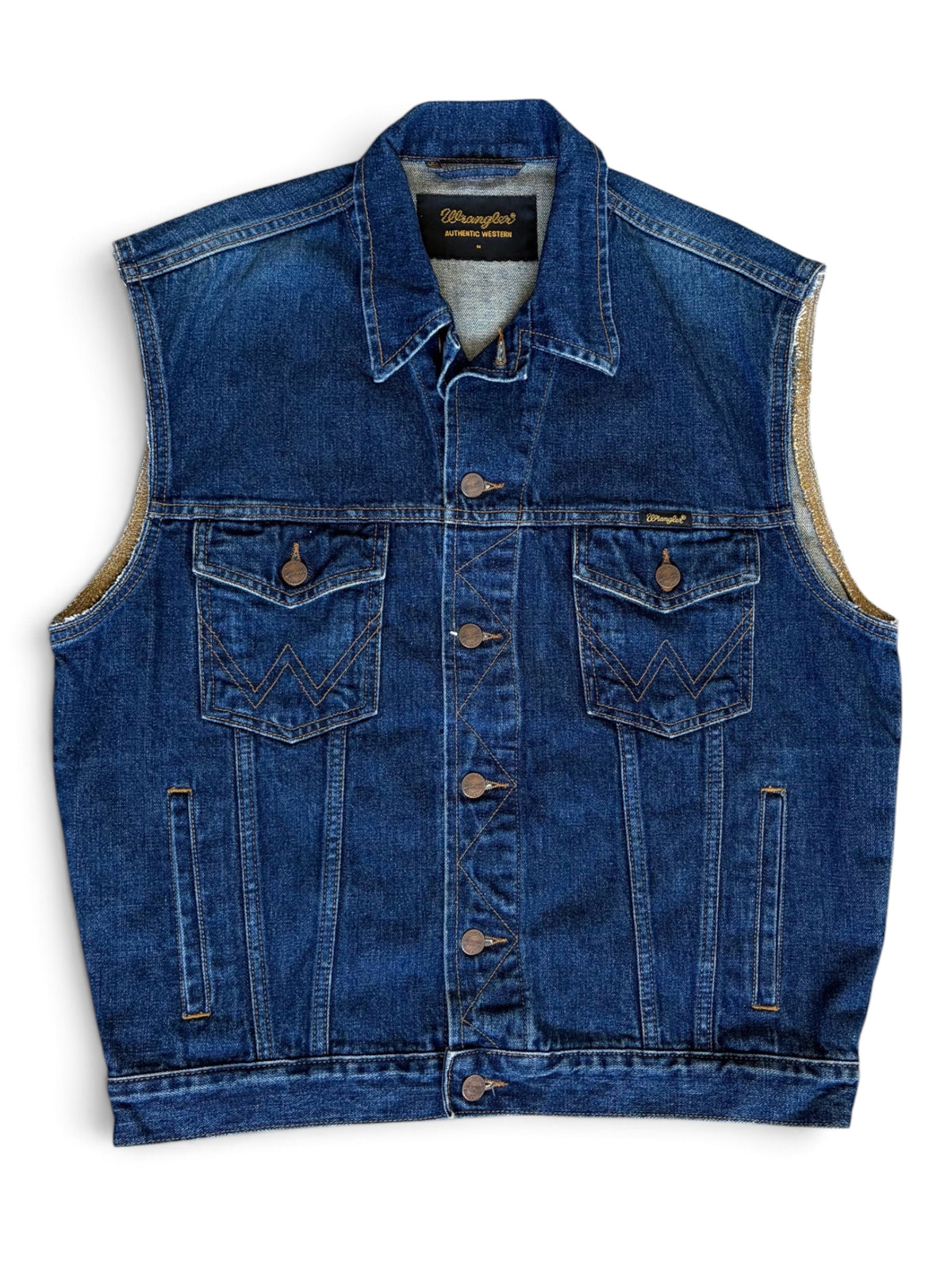 Wrangler Denim Jacket Reworked Tiger Embroidery